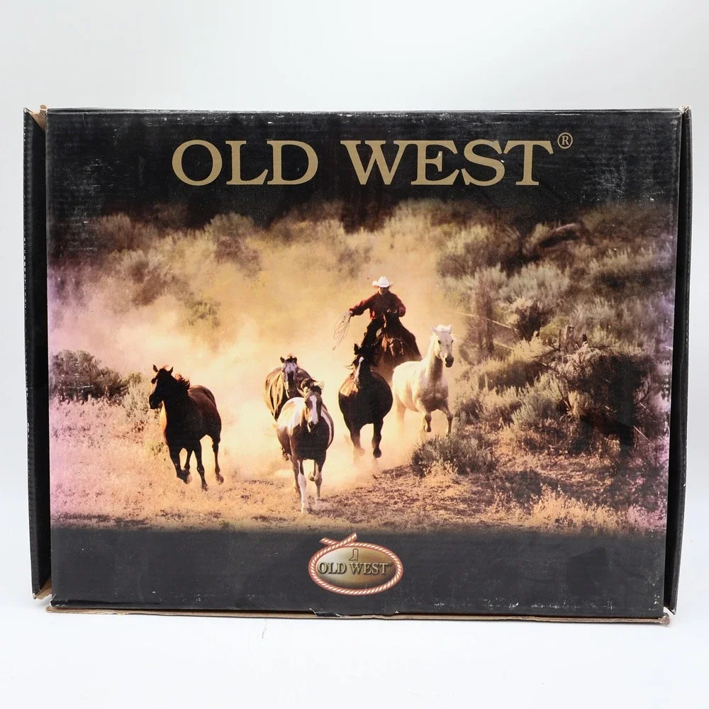 Old West 1936 Western Boots Kids 3.0 Brown Leather NWT